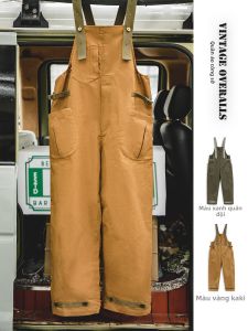 MADEN | Retro Wide Fit Back-Strap Overall Pants for Fall