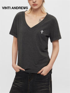 Slim V-Neck Summer T-shirt