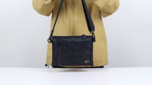 LAZ094) High Quality Water Resistant Super Slim SNIPER Sling Bag Crossbody bag Fit 8 in tablet with multiple pockets