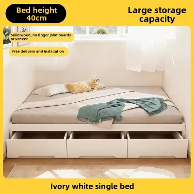 NUOMU | Solid Wood Tatami Bed Frame Storage Drawers