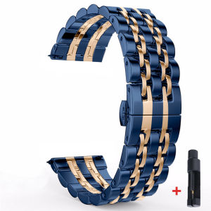 22mm 20mm Band for Samsung Galaxy Watch 3 4 5 6 7 Gear S3 46mm 42mm Active2 40 44mm Stainless Steel Strap for HUAWEI GT 3/4/5/6
