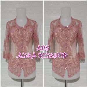 atasan kebaya pesta kebaya modern kebaya mocca lengan 7/8