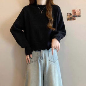 New Spring Fashion French Style Plus Size Loose Knit Sweater