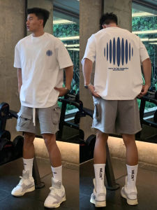 Loose Fit Cotton Short Sleeve Mens T-shirt Vintage Streetwear Fashionable Versatile Small Collar Summer Breathable Casual Tee