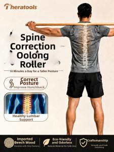 Theratools | Shoulder and Neck Stretch Posture Correction Spine Bend Training Wooden Stick