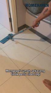 Alat Pel Tarik Microfiber Otomatis & Flat Mop Serbaguna
