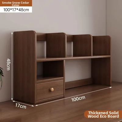 Solid Wood Bookshelf Organizer Desktop Multi-layer Small Bookshelf