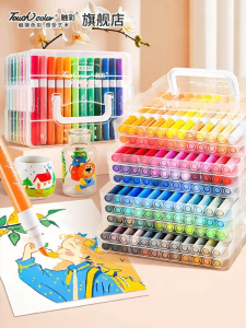 Touch Color | Soft Tip Art Markers Water Washable Skin-Friendly Strong Coverage 24 Colors
