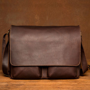 Mantime | New Retro Crazy Horse Leather Shoulder Bag