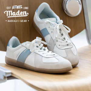MADEN brand men and girls 2024 autumn new fashion glacier blue training shoes mens autumn retro board shoes sports shoes casual white shoes couples Forrest Gump shoes