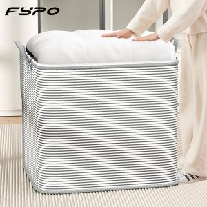 Fypo Hộp đựng quần áo không vải dệt 100l/140L/180l/210L túi đựng đồ di chuyển cho gia đình dung tích lớn túi lưu trữ đựng quần áo hộp phân loại đựng quần áo giỏ đựng đồ chống bụi