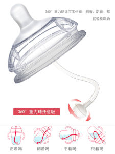 Ultra Soft Silicone Baby Bottle Nipples, Large Caliber Duckbill Straw, Integrated Breast Milk Simulation, and One Piece Feeding Dummies: Comfortable Baby Bottle Accessories