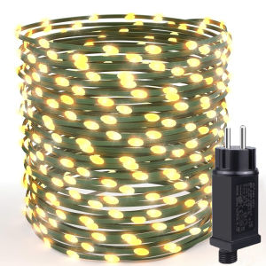 Outdoor Green Wire LED Christmas Light 220V EU Holiday Garland Home Garden Decor LED Fairy String Light Xmas Tree Decoration