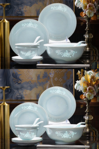 JINGDITAOCI | Underglaze Colored Porcelain Dinner Set