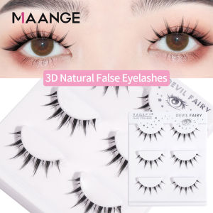 MAANGE 3 Pairs Of False Eyelashes C Degree Curl Natural Curling Daily Use False Eyelashes