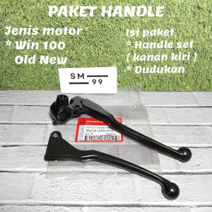 Handle set kanan kiri rem dan kopling + Dudukan Honda win 100 Old New