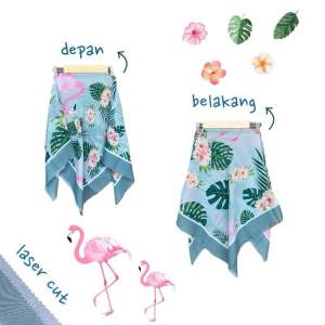 Voal Printing Anak Motif Flaminggo / Hijab Anak Motif Lucu
