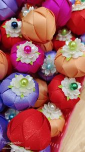 โปรยทาน ลูกพีทมงคล คละสี 50 ลูก ตัวเปล่า