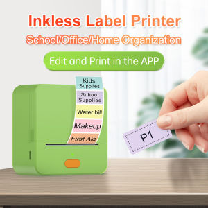 【Super low price】P1 Label Maker Machine 57mm Pocket Thermal Sticker Printer for Organizing Adhesive Tag DIY Date Journal Study Stickers 20-50mm label Width Support Wireless BT Connect Compatible with iOS Android