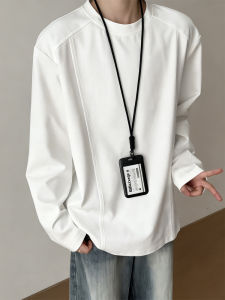 Áo Thun Dài Tay American CleanFit Dành Cho Nam Mùa Thu Áo Nỉ Vai Thường Ngày Áo Thun Cổ Tròn Áo Thun Thể Thao Áo Thun Thường Ngày