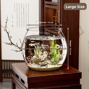 MEIZHUFU | Compact Desktop Durable Fish Tank