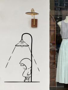 Modern Minimalist Childrens Cartoon Patterned Window Door Stickers Waterproof Wall Decals for Balcony Lighting Decor