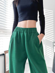 plus Size Wide Leg Pants Womens Casual Loose Fit High Waist Trousers Spring 2024 Slimming Concealing Straight Sporty