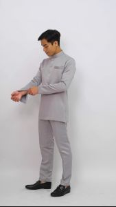Baju Melayu Soft Grey by ADNAA