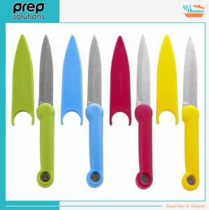 Progressive 4-Piece Color Coded Paring Knives with Blade Cover