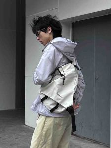 Casual Commuter Cycling Sport Outdoor Fanny Pack Mens Large Capacity Multi-Functional Crossbody Backpack Nylon Fabric Zipper Pocket