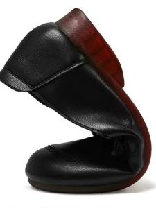 IELGY 2024 Brown Leather Shoes Soft Versatile British Casual Mules Women