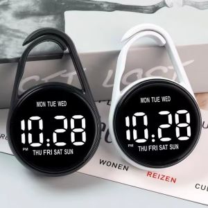 Sports LED Electronic Hanging Watch Digital Display Waterproof Pocket Watch Carabiner Portable Luminous Pocket Watch