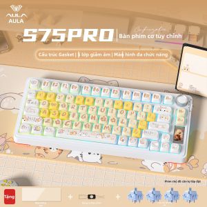 AULA | Bàn Phím Cơ Không Dây Tùy Chỉnh 3 chế độ S75Pro