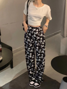 [In Stock Big Sale] Summer Cool Easiest for Match Walking Pants Ice Silk Draped Pants Women