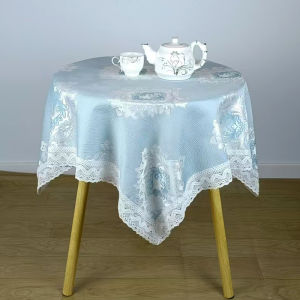 Living Room round Tablecloth Square Dining Table Cover Country Grid Tea Table Cloth Rectangle Home Use Cotton European Style