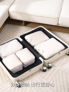 Christmas Gift 6Pcs Set Compression Packing Cubes Travel Organizer Expandable Luggage Cloth Storage Bag