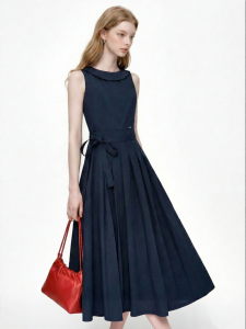 Sleeveless Waist-Cinching Slimming Dress