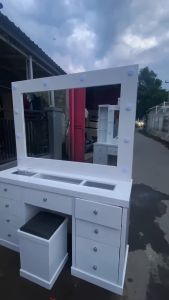 Meja rias lampu laci 9 full rel