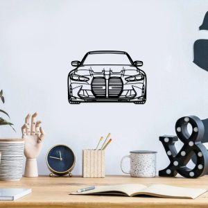 G80 M3 Front-Facing Metal Car Silhouette Wall Art by Their Walls | Stunning Automotive Decor for Car Lovers | Perfect Gift