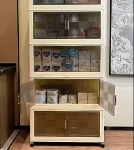 40-60cm Foldable Storage Box Plastic Organizer For Clothes Toys Shoes Space Saver Cabinet Moisture Protection