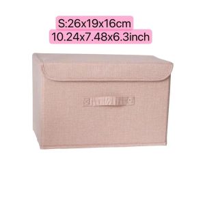 Foldable Clothing Storage Box with Lids Non-woven Sundries Organizer for Underwear Dustproof Multi-function Storage Box Home