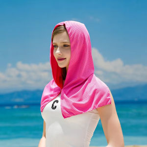 Cooling Hoodie Towel - UV Protection & Quick Dry for Sports Camping Running Hiking Golf Workouts