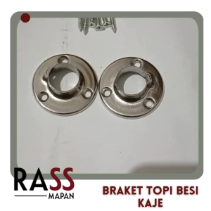1 PASANG Braket Pipa Topi Stainlees Steel Besi Plastik 3/4" 1" 19mm 25mm BP 19 25 Huben KAJE