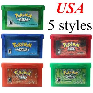Bandai | Bộ Thẻ Game Pokemon 32 Bit - Phiên Bản Tiếng Anh Mỹ Bao Gồm Ruby Sapphire Emerald FireRed LeafGreen