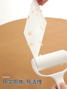 GOOD DAZE Portable Dust Roller with Cover and Handle Adhesive Lint Brush for Pets Hair Dust 粘毛器滚筒可撕式 Pelekat Habuk Dan Bulu Lint Roller Refill 10CM/16CM Sticky Roller Dust Roller 粘毛器替换纸 Pelekat Habuk Bulu Cleaner