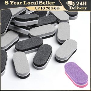 ❤️【Same Day Delivery】 10/50 Pcs Double Color Mini Nail Sponge File Buffer Block Buffing Sanding File Pedicure Manicure Tool Gel Suplies Accessories