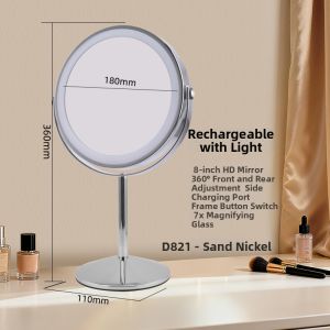 MEILEME | LED Lighted Travel Vanity Mirror 8inch
