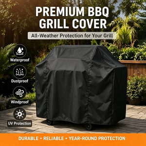 BBQ Grill Cover Waterproof Barbecue Cover Outdoor Barbecue Stove Cover Grill Barbeque Dust Waterproof Heavy Duty Cover