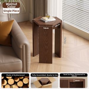 XIDUOSHU | Stackable Ergonomic Reinforced Wooden Stool