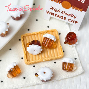 Fun Cartoon Mini Beer Glass Pendant Beads DIY Handmade Necklace Accessories Jewelry Materials Charming Fashionable Craft Supplies